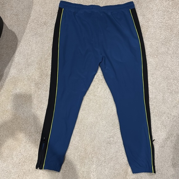 Prince & Fox blue men’s track pants with black/ neon stripes size large - Picture 4 of 5